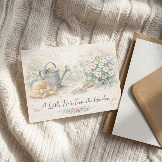 Watercolor Flower Card Botanical Illustration Floral Design Artistic Greeting Stationery Handpainted Blooms Beautiful Bouquet Arrangement Flowers For You Message Kraft Paper Envelope Quality Cardstock Material Birthday Gift Thank You