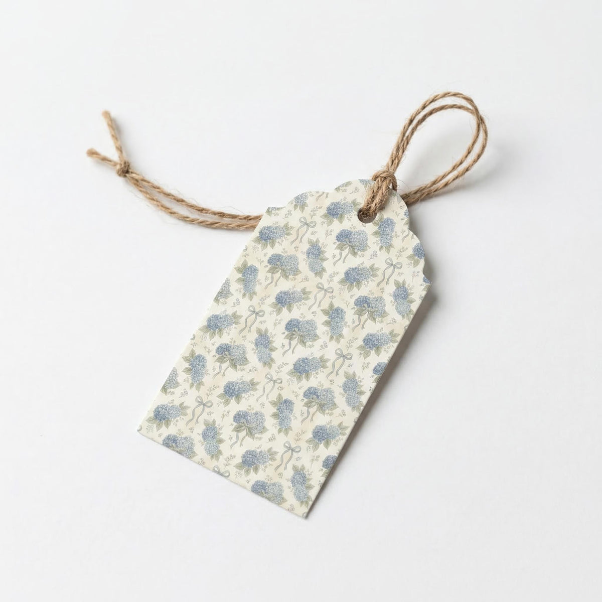 Pretty Tag Blue Hydrangea Gift Tag with Twine | Custom Wedding Favor Tag – Pretty ...