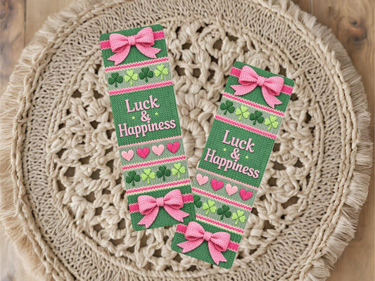 Irish Bookmark Gift Teacher Appreciation St Patrick Day Shamrock Design Coquette Aesthetic Reading Accessory Knitted Pattern Decor Clover