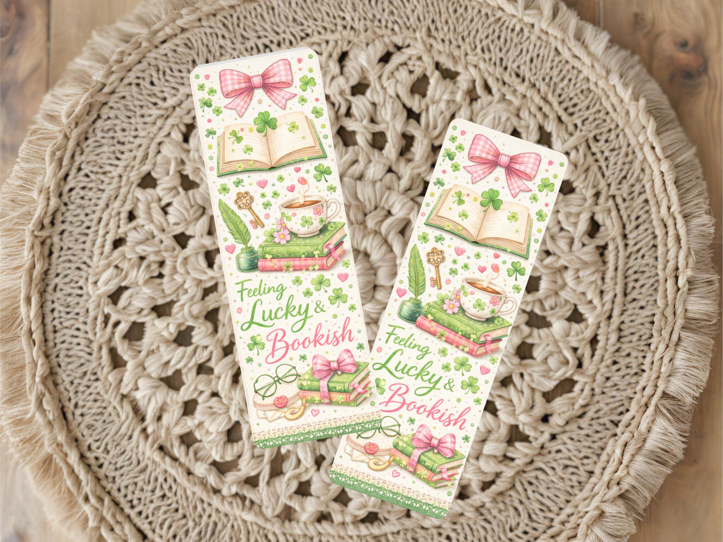 Irish Bookmark Gift Clover Decoration Bookish Accessory Reading Marker Page Keeper Literature Present Patrick Day Lucky Charm Green